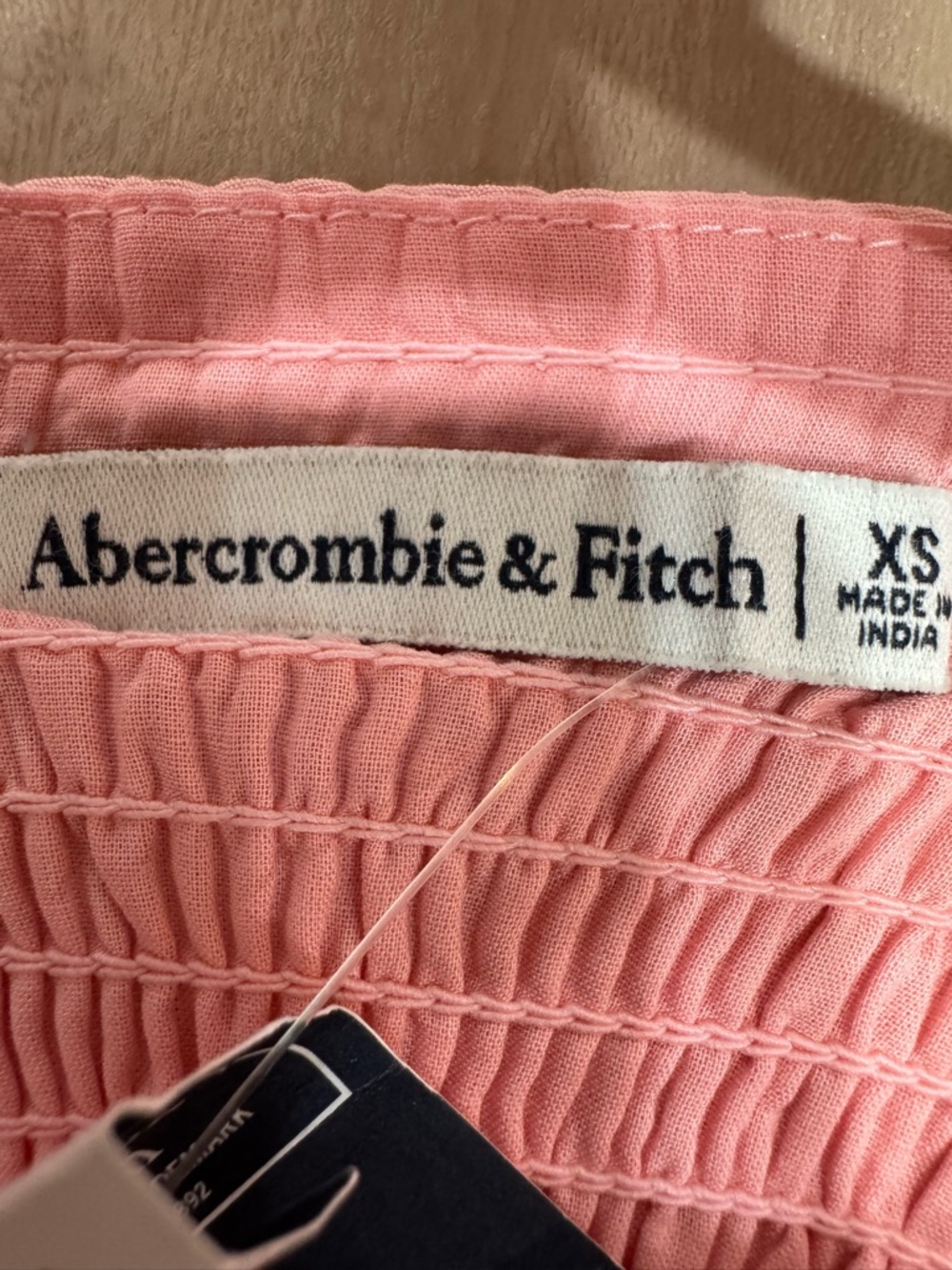 NWT Abercrombie & Fitch Emerson Poplin Puff Sleeve Mini Dress XS Light Pink - Picture 12 of 16